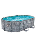 Funsicle 16 ft Oval Oasis Designer Pool Above Ground Frame Swimming Pool