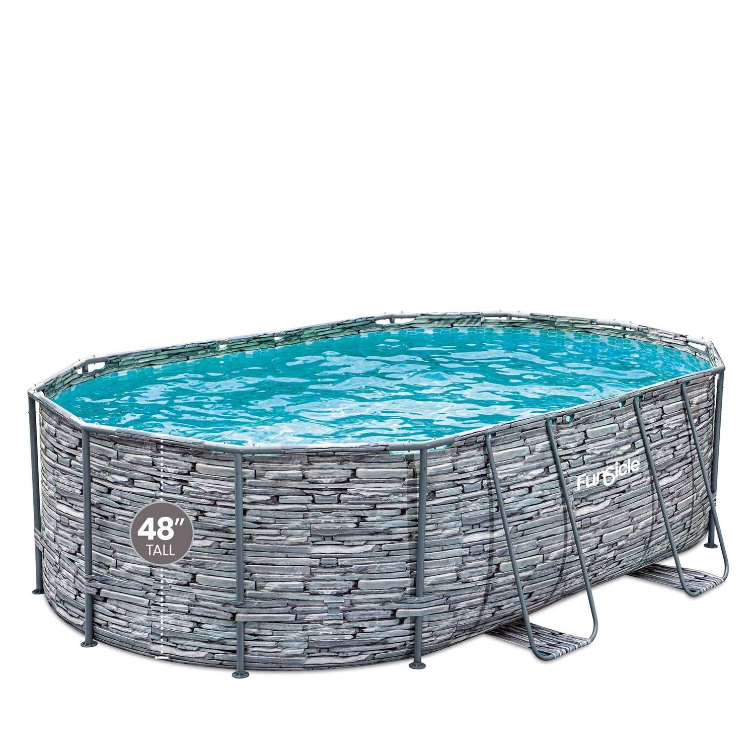 Funsicle 16 ft Oval Oasis Designer Pool Above Ground Frame Swimming Pool