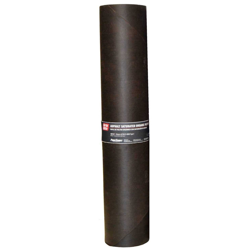 Grip-Rite FLT15D4869 3 x 144 ft. Asphalt Smooth Saturated Organic Felt Paper