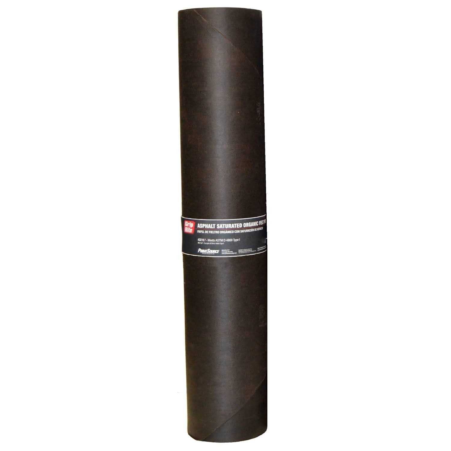 Grip-Rite FLT15D4869 3 x 144 ft. Asphalt Smooth Saturated Organic Felt Paper