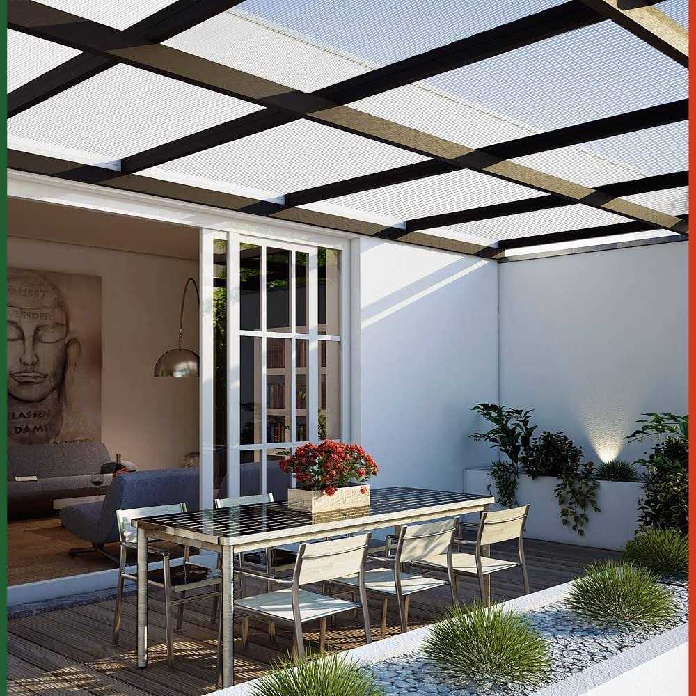 14 Pieces Set 2′ X 4′ Polycarbonate Panel,Twin Wall Polycarbonate Panels Waterproof UV Protected Reinforced Clear Sheets for Greenhouse