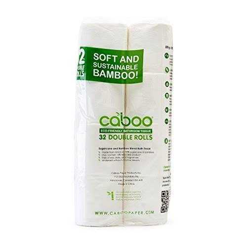 Caboo Tree-Free Bamboo Toilet Paper Septic Safe Biodegradable Bath Tissue
