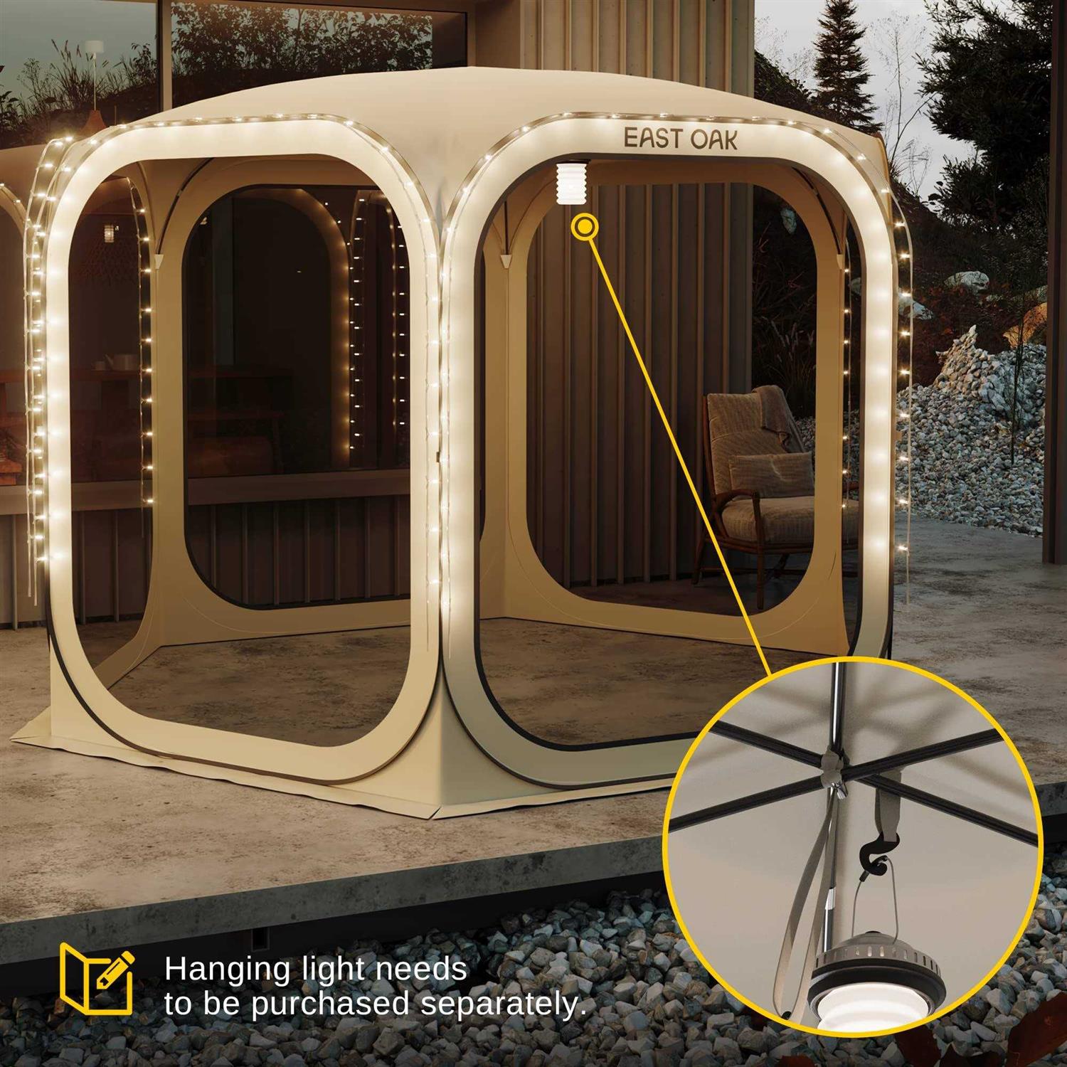 EAST OAK Screen House Tent Pop-Up Portable Screen Room Canopy Instant Screen Tent