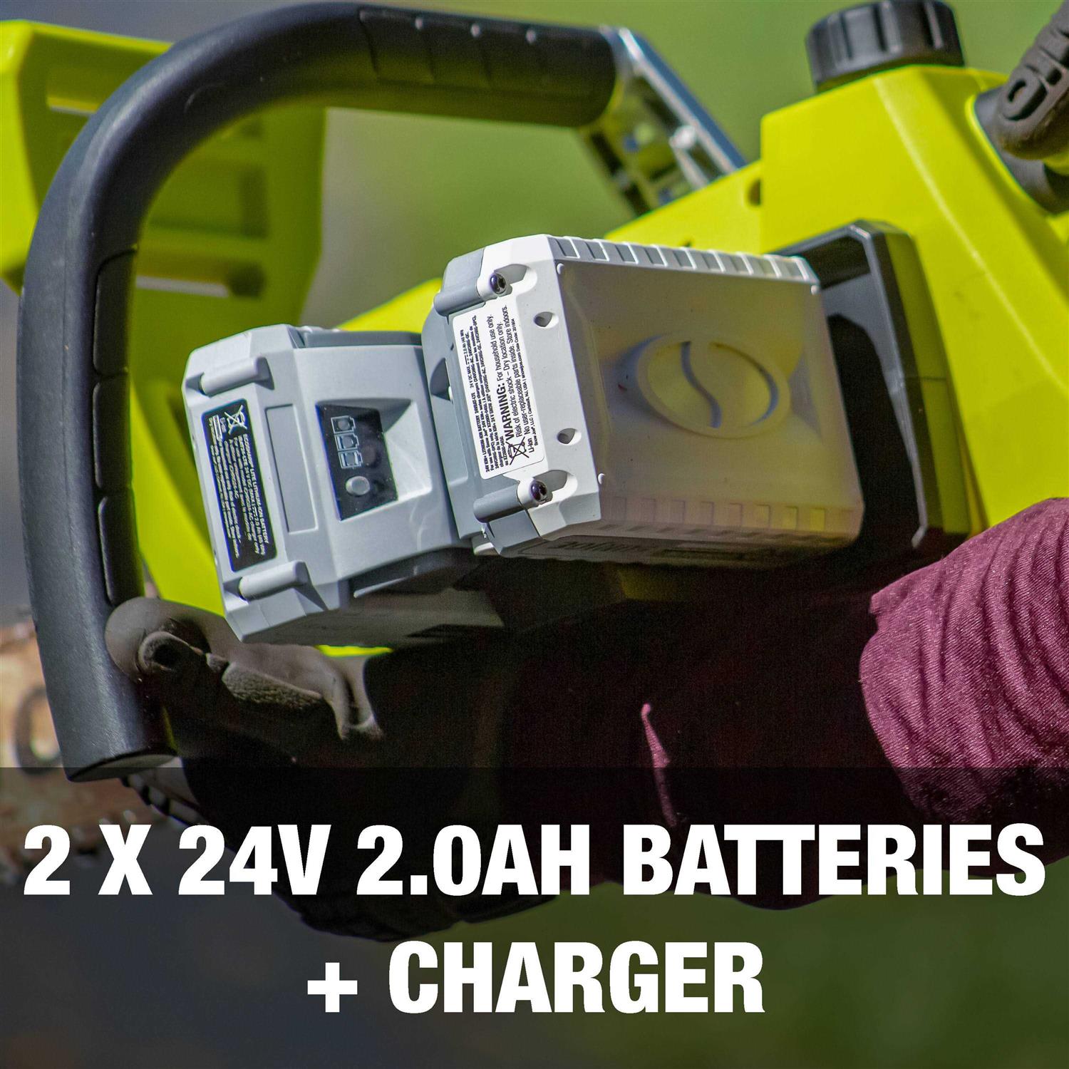 Sun Joe 24v-x2-cs16-max 48-Volt iON+ Cordless Chain Saw Kit