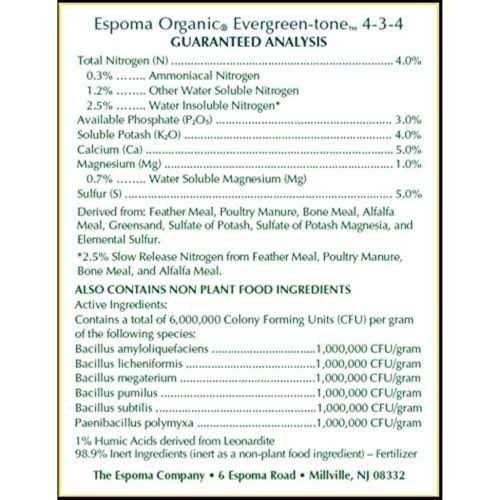 Espoma Evergreen Tone Plant Food