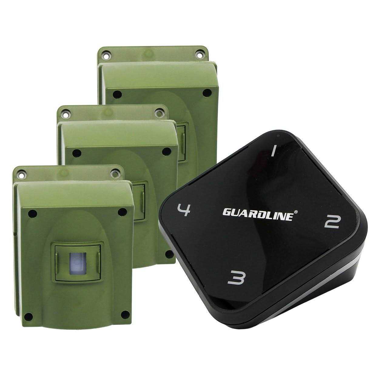 Guardline 1320 Foot Range Wireless Driveway Alarm Weatherproof Outdoor Security Alert System for Home