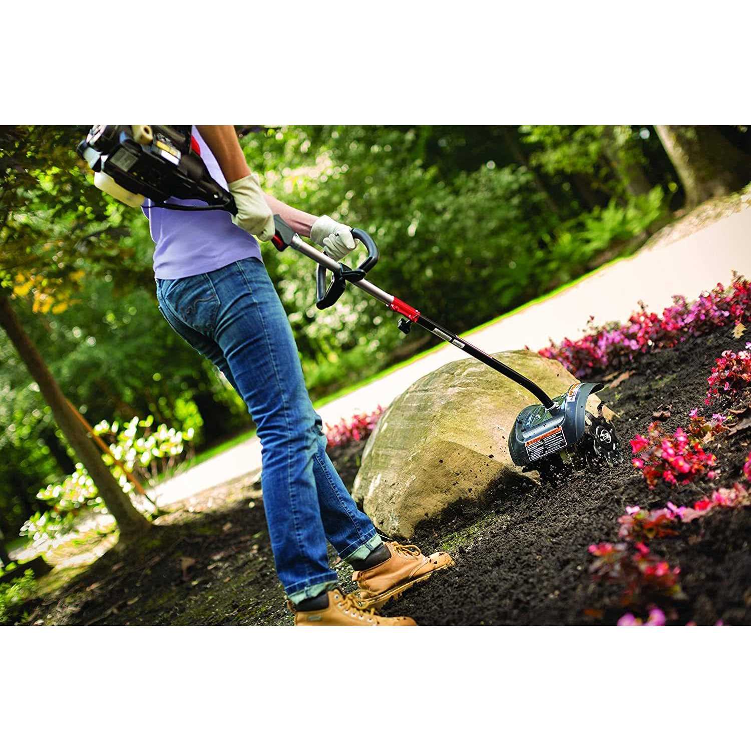 Trimmer Plus Garden Cultivator Attachment Four Premium Tines