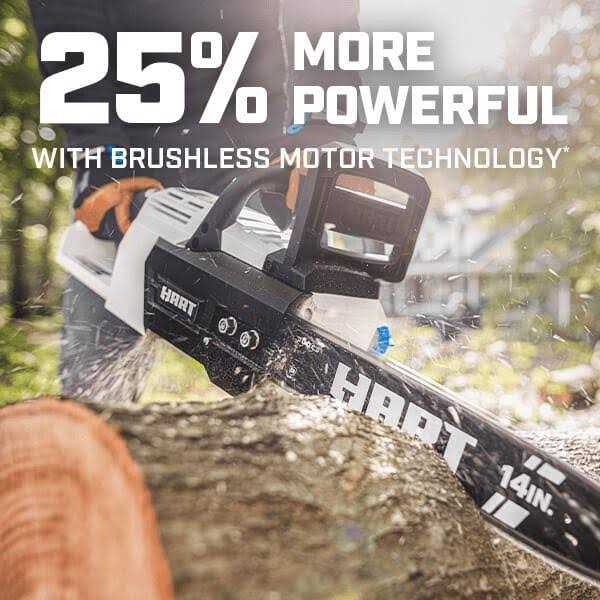 HART 40-Volt Cordless Brushless 14-inch Chainsaw Kit 4.0Ah Lithium-Ion Battery
