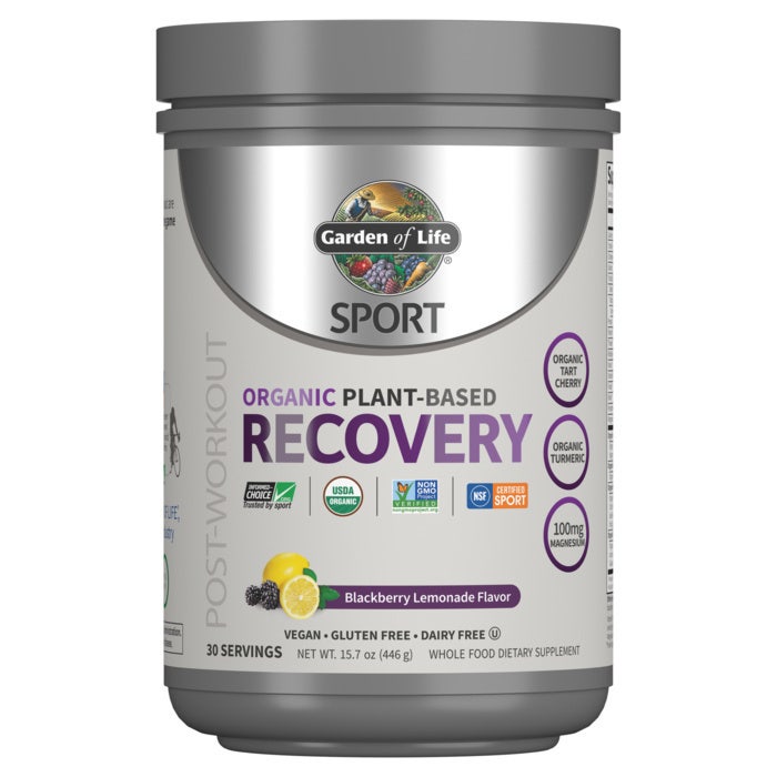 Garden of Life SPORT Organic Plant-Based Recovery Blackberry Lemonade 15.7 oz (446g) Powder