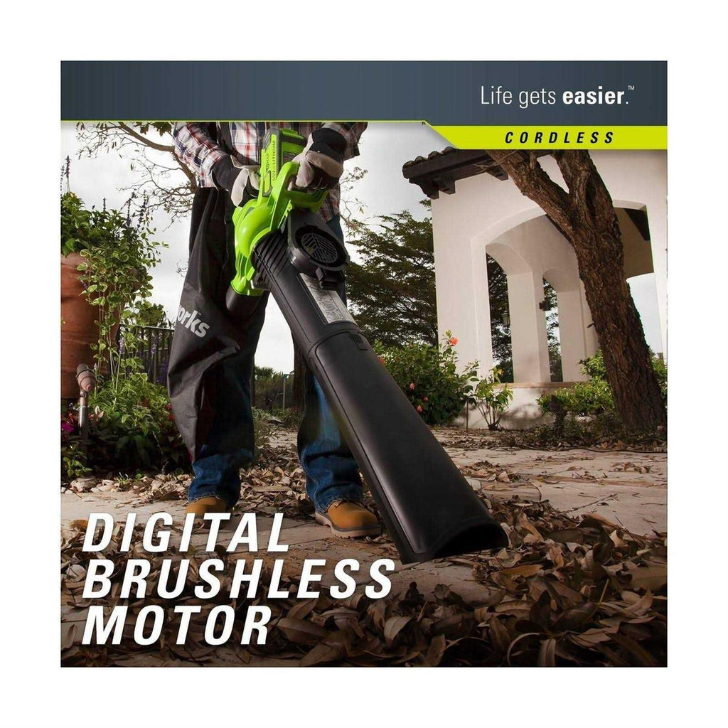 Greenworks 40V Brushless Cordless Leaf Blower / Vacuum 24312VT
