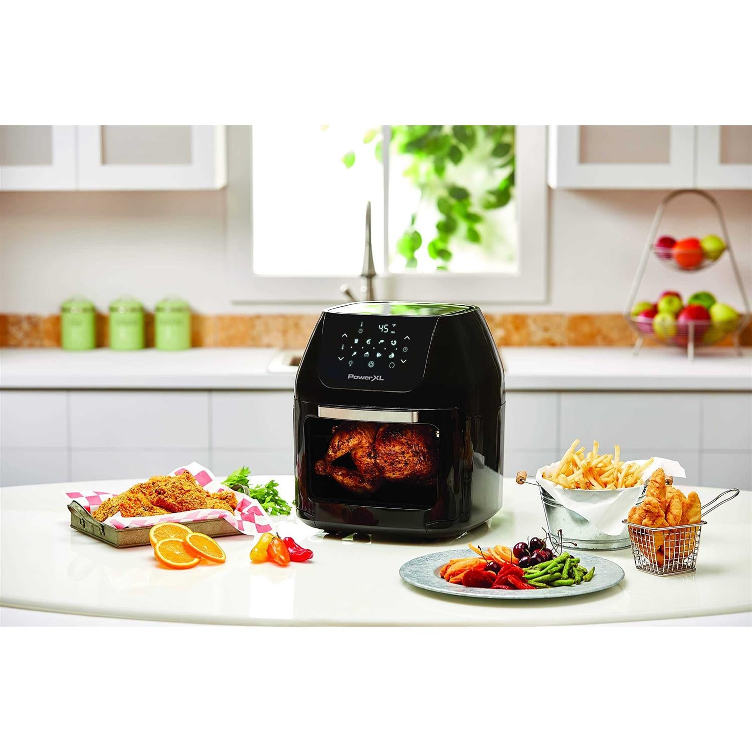 Powerxl Air Fryer Oven 10 Quart Hot Air Fryer, Rotisserie and Food Dehydrator
