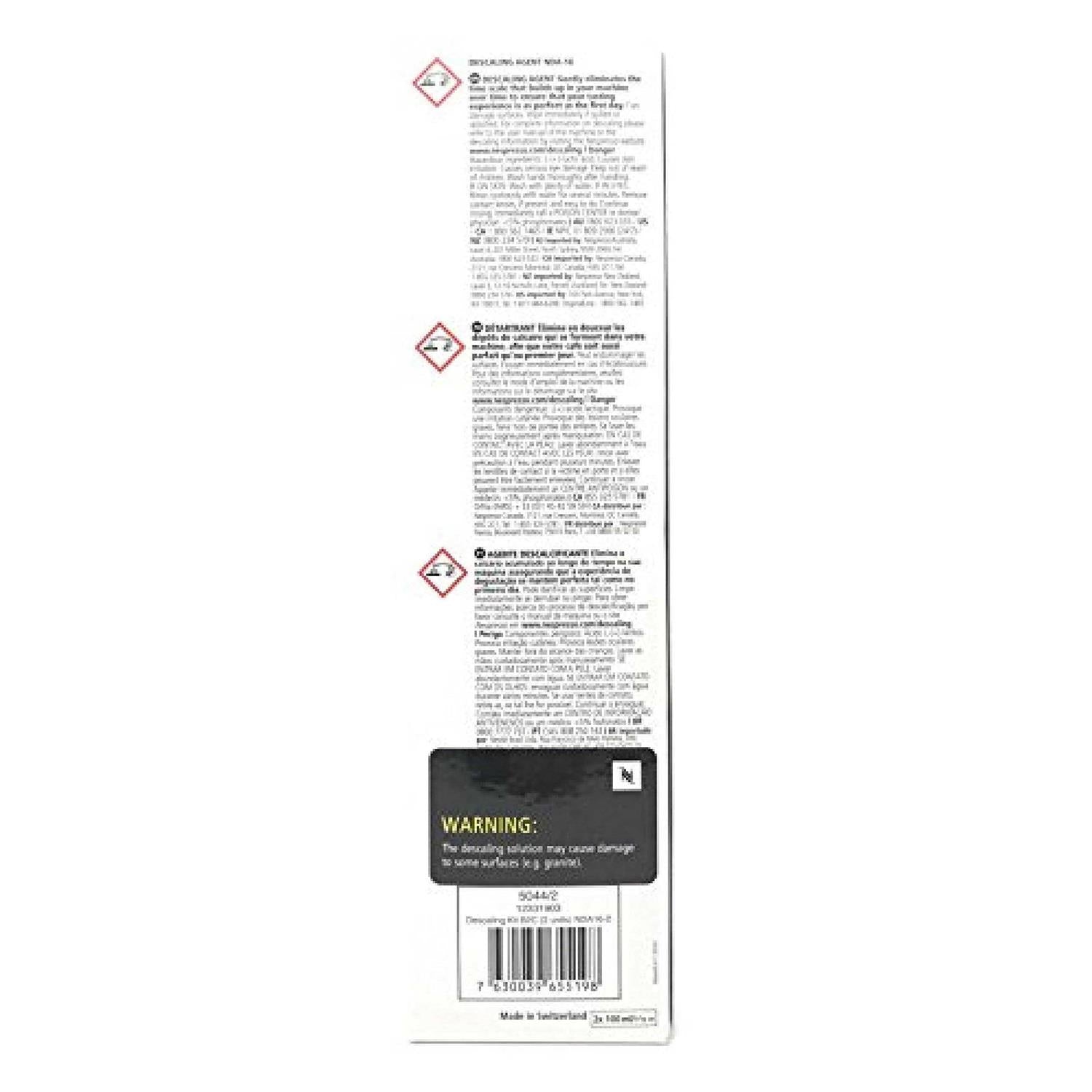 Nespresso Descaling Solution Fits All Models
