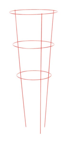 Panacea 42 In. Red Powder Coat Galvanized Welded Wire Tomato Cage