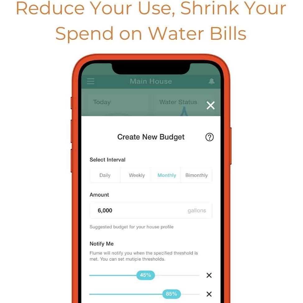 Flume 2 Smart Home Water Monitor & Water Leak Detector Detect Water Leaks Before They Cause Damage. Monitor Your Water Use to Reduce Waste & Save