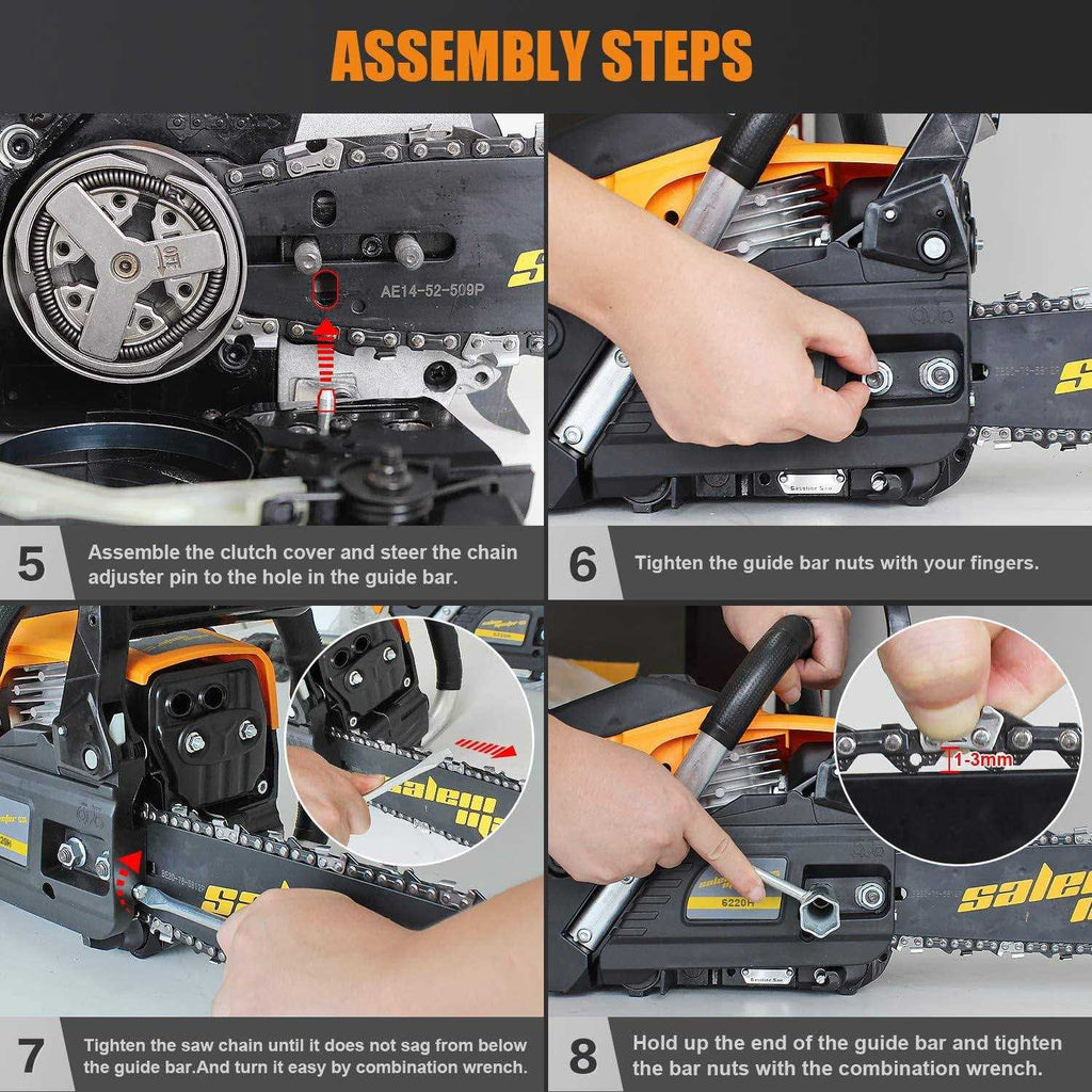 Salem Master 6220H Chainsaw for Trees GAS Powered 62cc 2-Cycle GAS Chainsaw