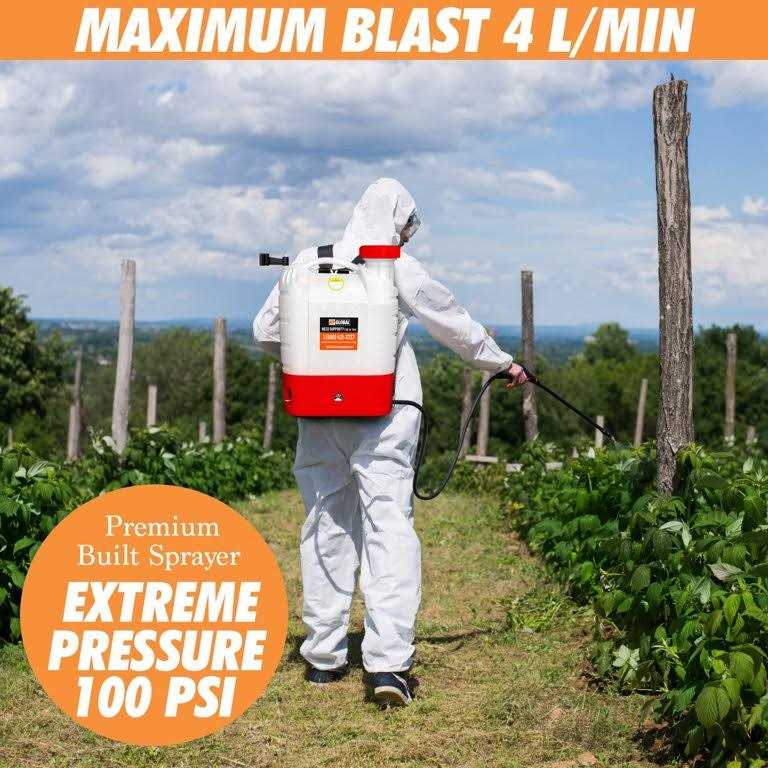 NPGLOBAL 4.2 Gallon Battery Backpack Sprayer 8 Nozzles