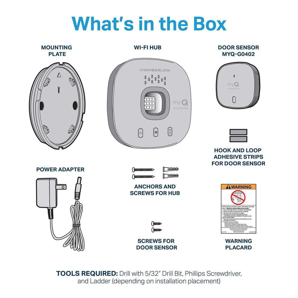 Myq Chamberlain Smart Garage Control Wireless Garage Hub