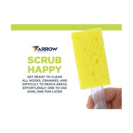 Arrow Home Products Arrow Dish Wand Sponge Refills 6 Pack Replacement Sponge Heads for Dish Wand