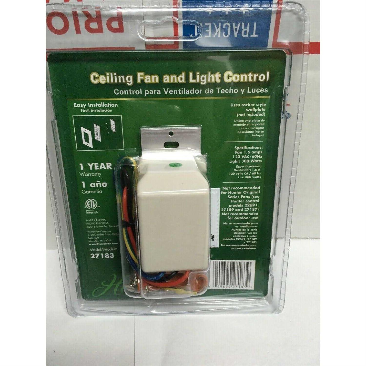Hunter Fan/Light Dual Slide Control 27183