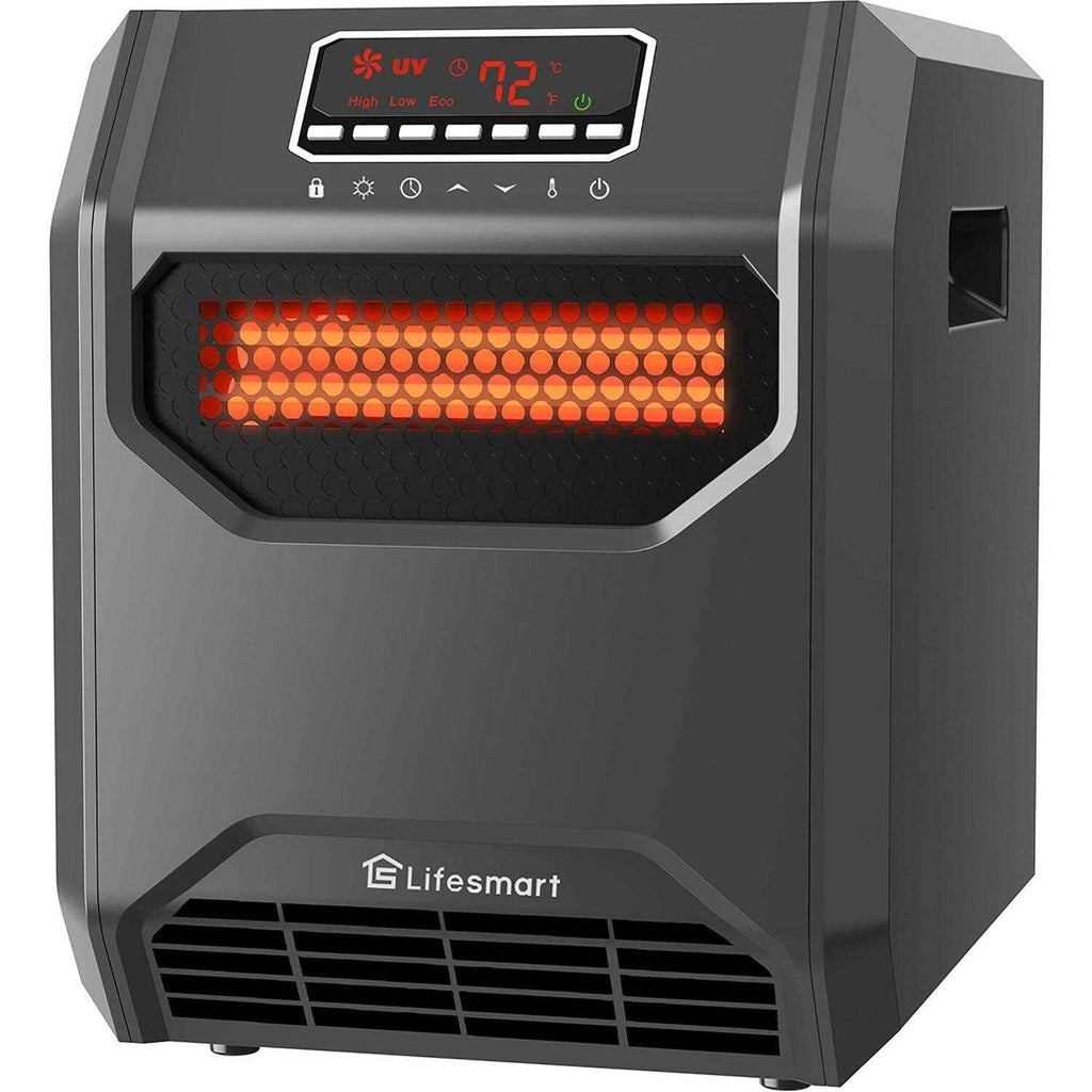 Lifesmart 6-Element Infrared Heater with Front Intake Vent and UV Light