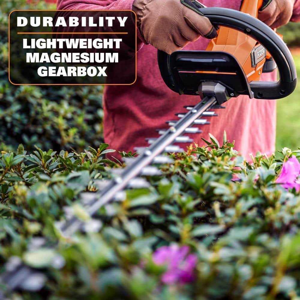 RIDGID 18V Brushless Cordless Battery 22 in. Hedge Trimmer R01401B