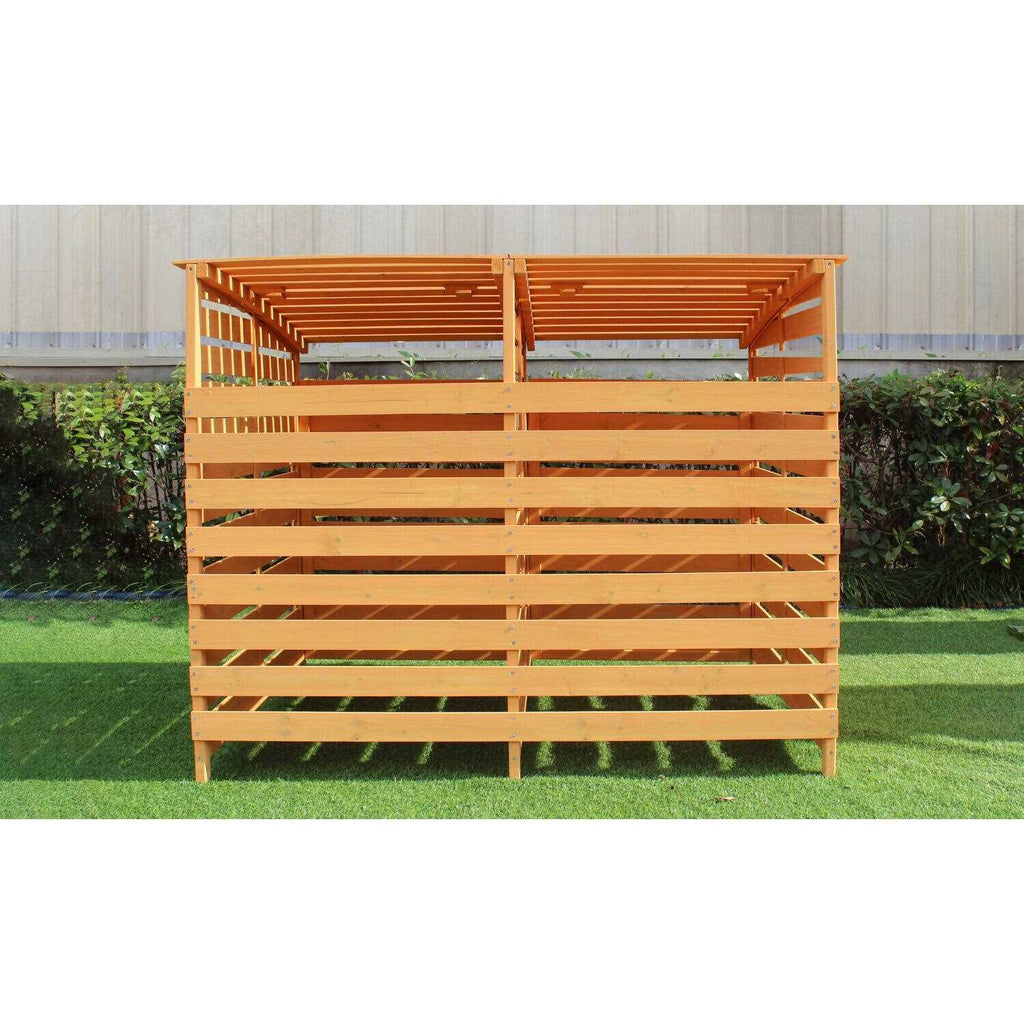 Hanover Outdoor 4.9 ft. x 4 ft. Wooden Trash Bin and Recyclables Storage Shed HANWS
