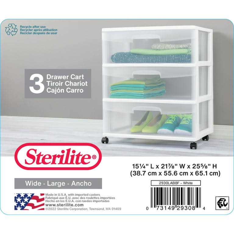 Sterilite 3 Drawer Cart