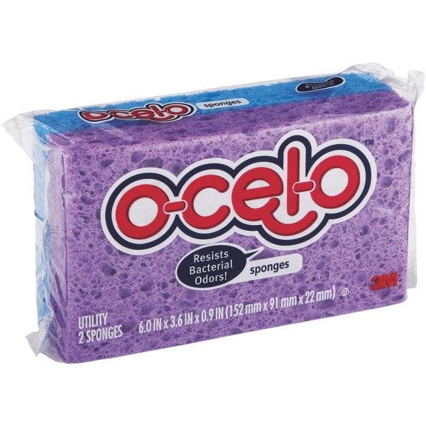 Scotch-Brite O-Cel-O 6.375 In. x 3.625 In. StayFresh Sponge (2-Count)