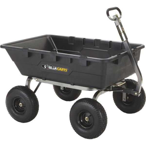 Gorilla Carts 12 Cu. Ft. Heavy Duty Poly Yard Dump Cart