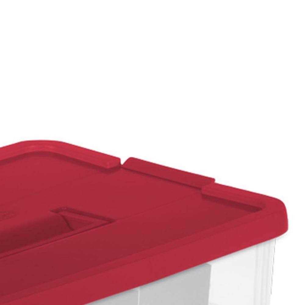 Sterilite 2-Layer Red Ornament Storage Box