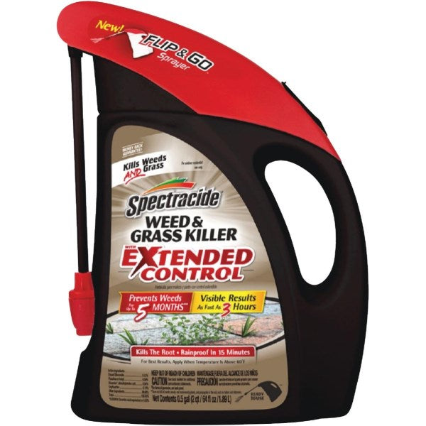 Spectracide 64 Oz. Flip N’ Go Ready To Use Extended Control Battery Powered Sprayer Weed and Grass Killer