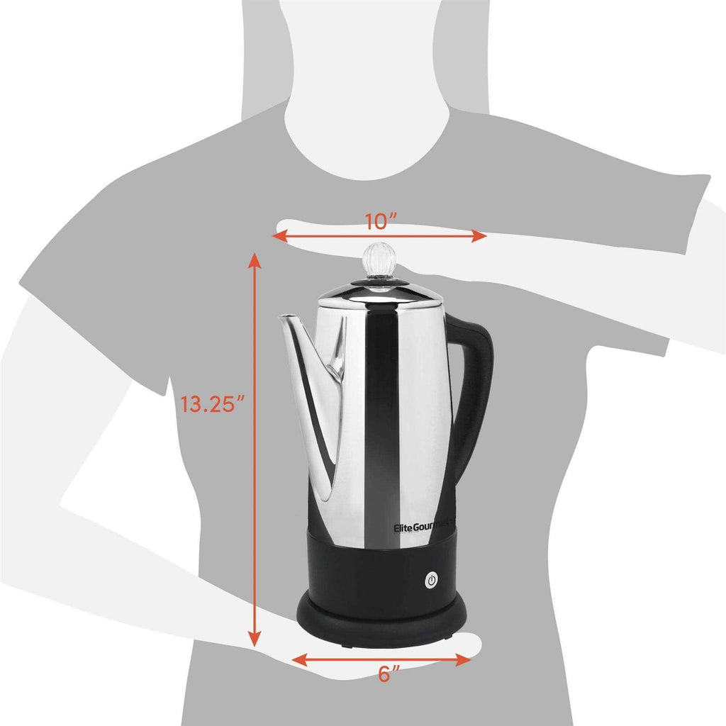 Elite Gourmet Stainless Steel 12 Cup Percolator