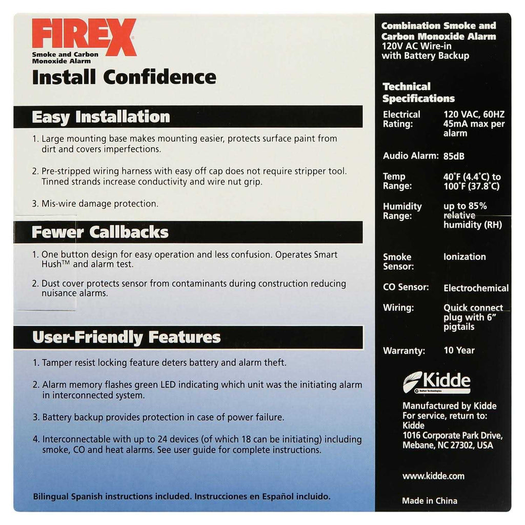 Kidde Combination Carbon Monoxide & Smoke Alarm