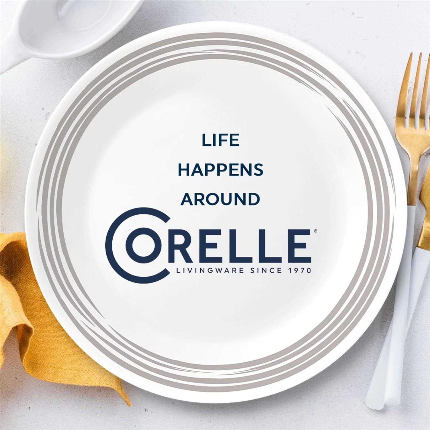 Corelle Brushed Silver 16 Piece Dinnerware Set