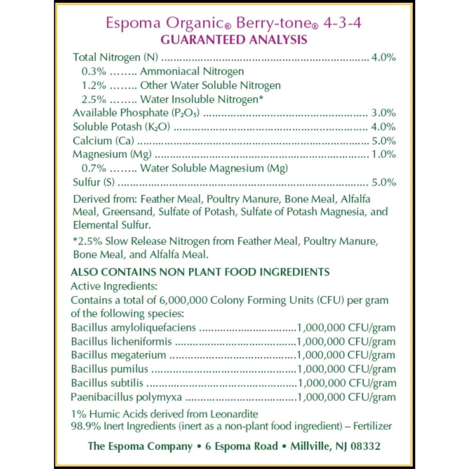 Espoma Berry-Tone Organic Plant Food