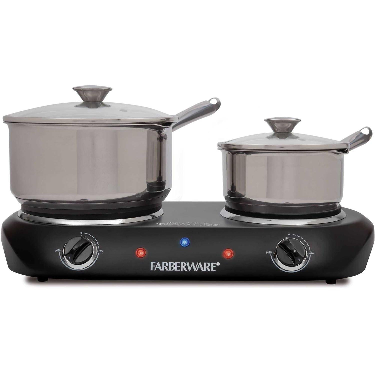 Farberware Royalty 1800 W Double Burner Black Electric Cooktop