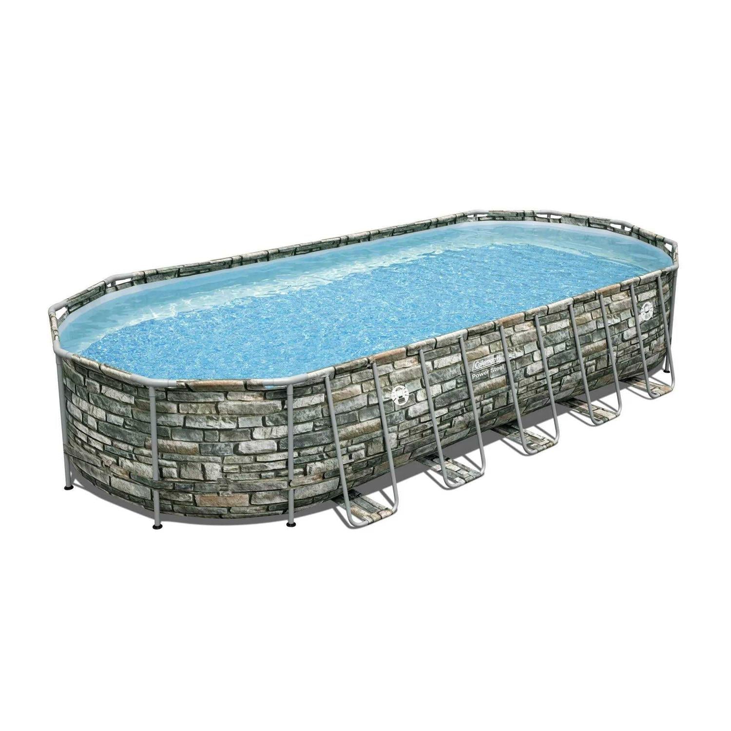 Coleman Power Steel 26 x 12 x 52 Oval Above Ground Pool Set