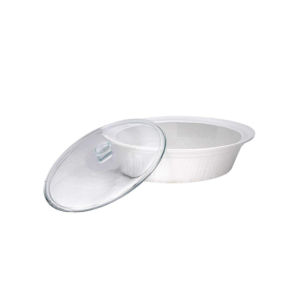 Corningware French White 4 Quart Oval Casserole with Cover