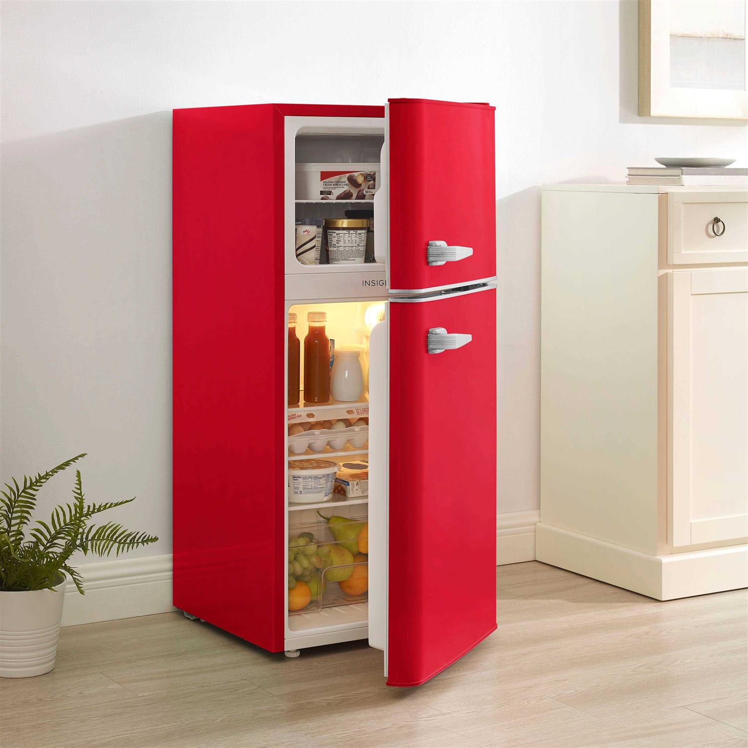 Insignia 4.5 Cu. Ft. Retro Mini Fridge with Top Freezer