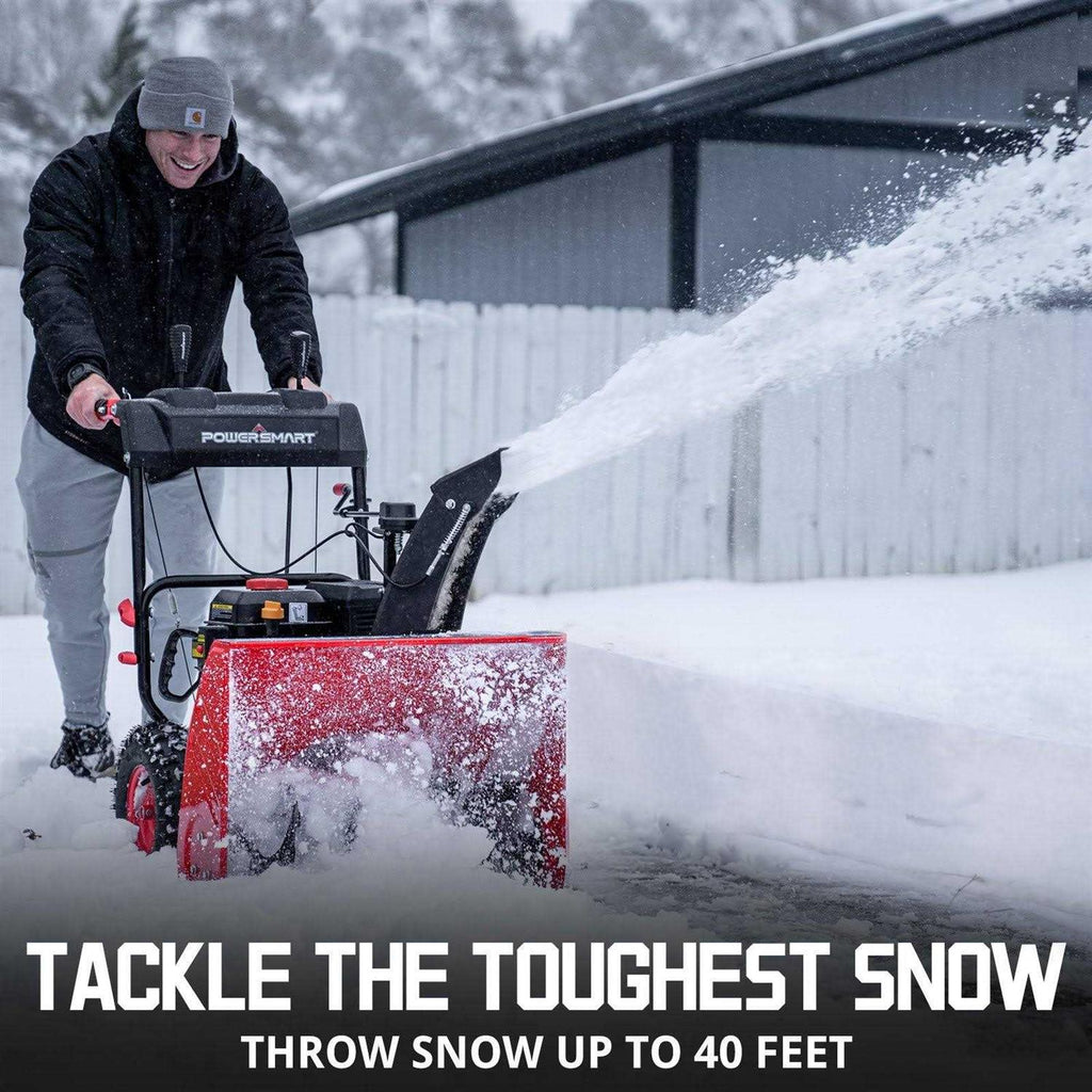 Powersmart pssw24 24 in. 212cc 2-Stage Electric Start Gas Snow Blower