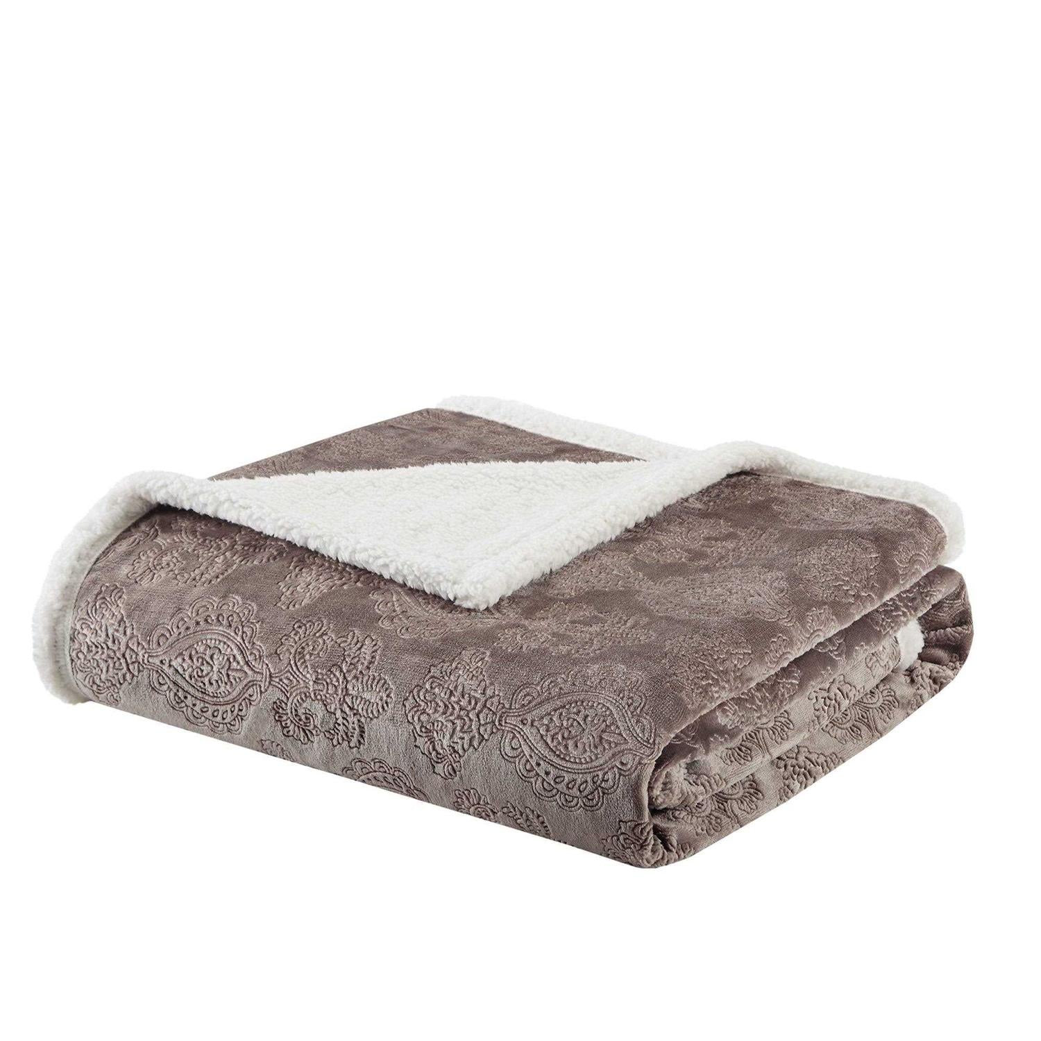 Madison Park Elma Oversized Textured Plush Throw