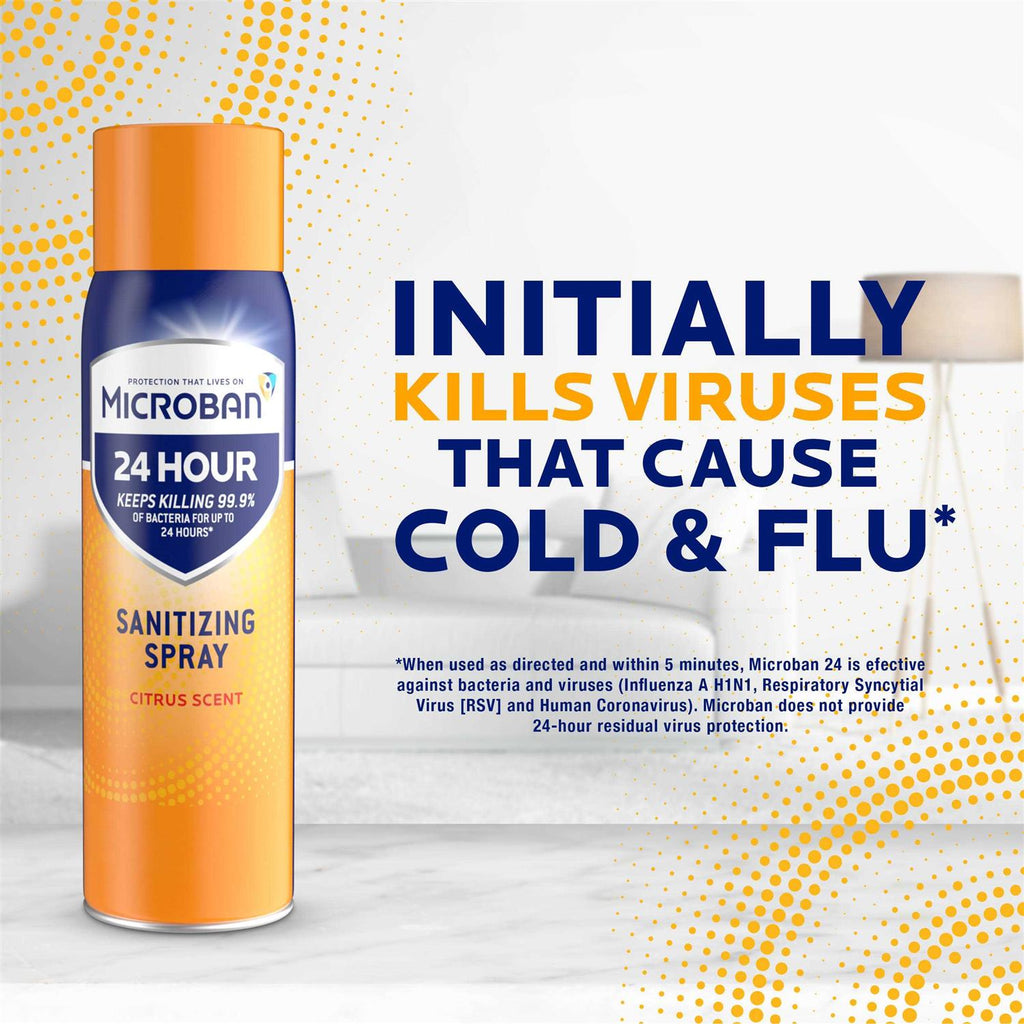 Microban 24 Hour Disinfectant Sanitizing Spray