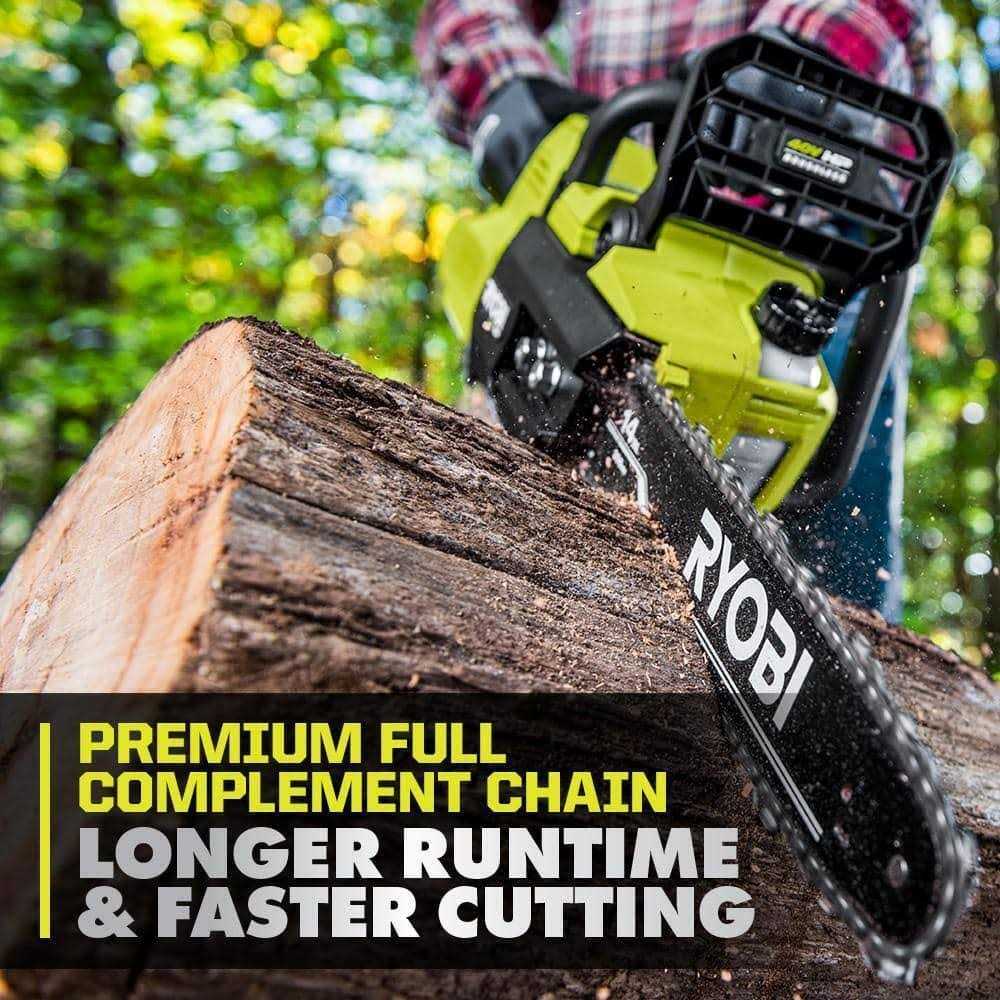 RYOBI 40-Volt HP Brushless 14 in. Electric Cordless Chainsaw Ry405010