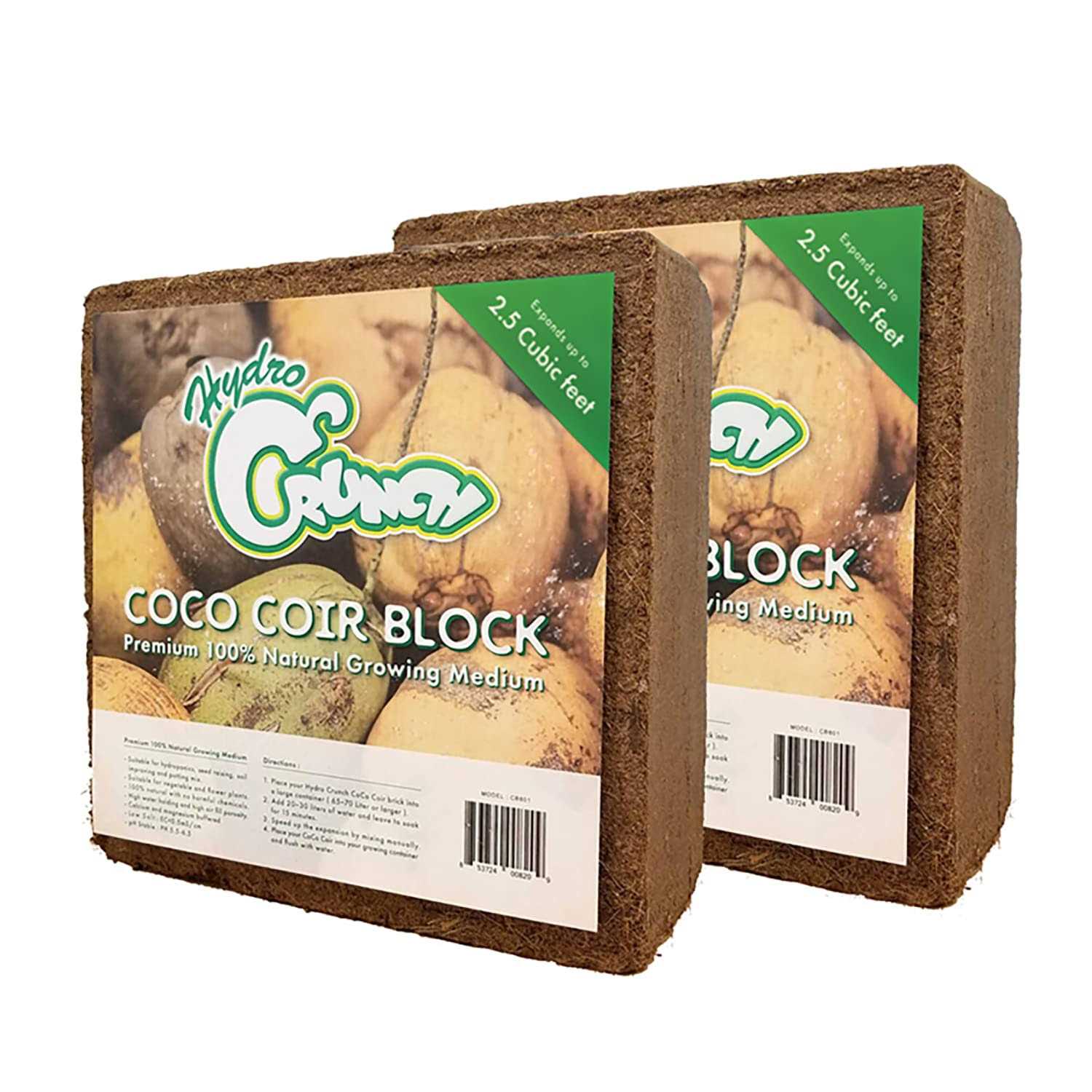 Hydro Crunch 2.5 cu. ft. Coco Coir Block of Soilless Growing Media