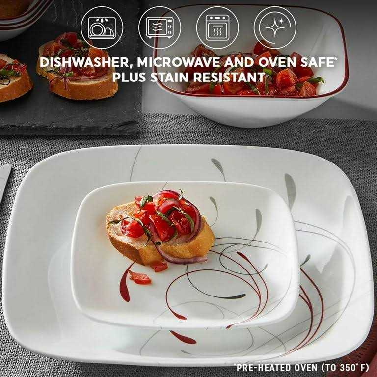 Corelle Splendor Square Dinnerware Set
