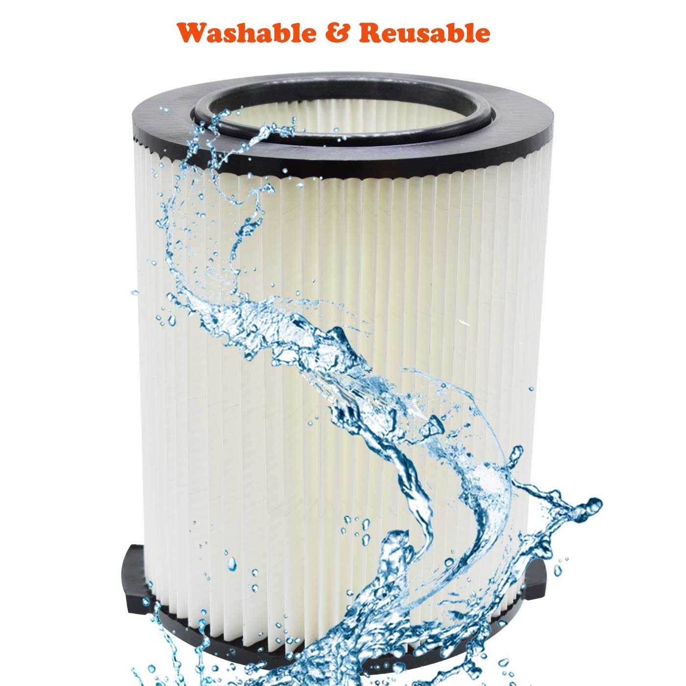 VF4000 Replacement Filter for Ridgid 72947 Wet Dry Vac 5 to 20-Gallon 6-9 Gal Husky Craftsman 17816 Vacuum Compatible WD5500 WD0671 WD1270 RV2400A