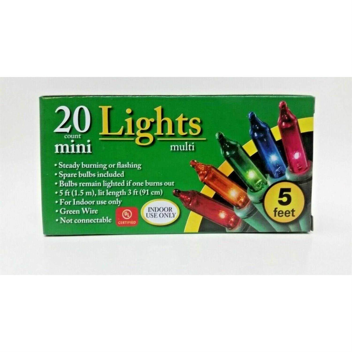 Dollar Tree Stores 20-Count Mini Indoor Multiolored Christmas Lights Strands