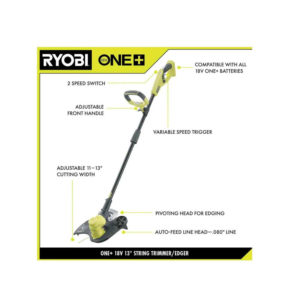 RYOBI ONE+ 18V 13 Cordless Battery String Trimmer