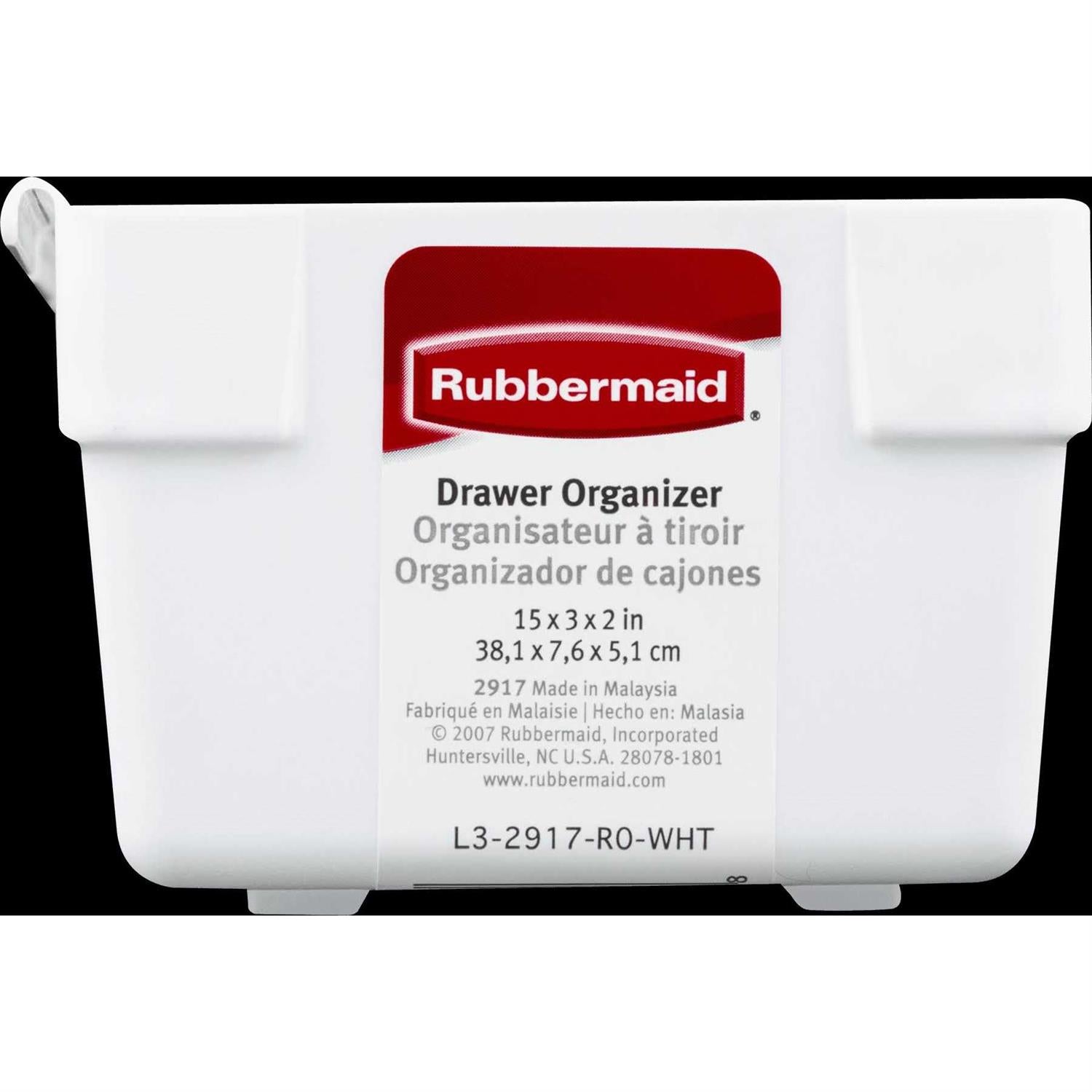 Rubbermaid Drawer Organizer, White