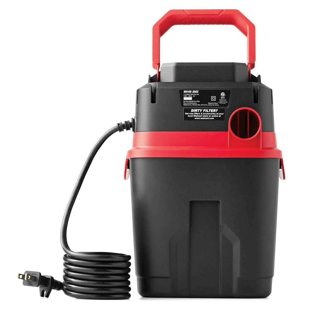 Hyper Tough 1.5 Gallon 2 Peak HP Poly Wet/Dry Vacuum VH105 3502